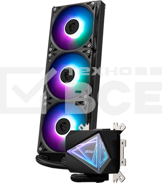 Жидкостная система охлаждения MSI MAG CORELIQUID I360 3x ARGb Gen2 Fan, ARGb Gen2 Block, Color Box