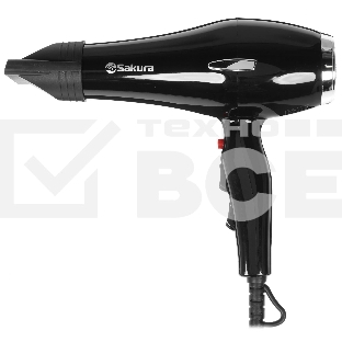 Фен Sakura SA-4038BK Professional 2400Вт 4 темп.режима 2 скор. 2 конц.