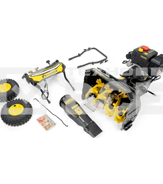 Снегоуборщик Champion ST763E (7лс, 62см, 6F/2R, колеса, 3л, 81кг, эл. стартер, фары, обогрев рук, зимн. двиг.)