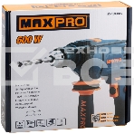 Дрель ударная MAX-PRO 600 Вт, 0-2800 об/мин, ключевой патрон 1,5-13 мм, 1,6 кг, антивибрационная ручка, резиновые вставки, кор., фото4