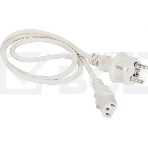Шнур питания Lanmaster LAN-PP13/SH-10-WH C13-Schuko проводник.:3x0.75мм2 10м 220В 10А белый, фото 1