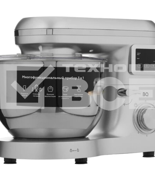 Миксер планетарный BQ MX640, 1600Вт, серебристый