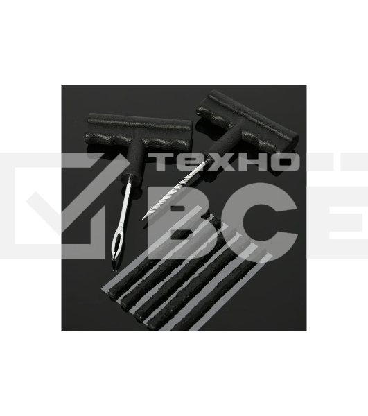 Ремкомплект для бескамерных шин Deli DL120001 (шило, рашпиль, 5 резиновых жгутов)