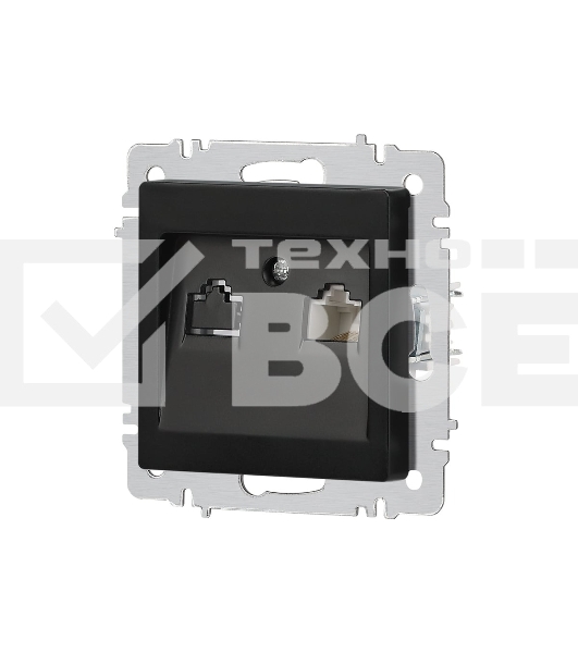 Розетка Intro Accent 6-303-05 информационная RJ45 IP20 СУ антрацит Б0063634