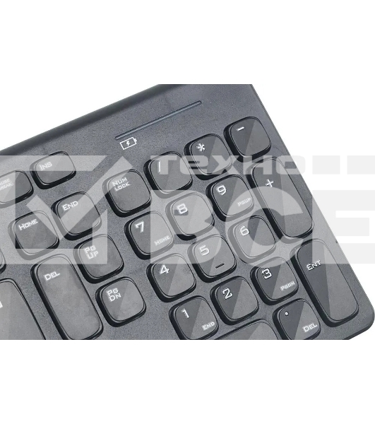 Комплект (клавиатура+мышь) OKLICK 220M, USB, беспроводной, черный