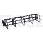 Организатор комм. шнуров Cabeus, 2HU, 88х483 мм (ВхШ), кольцевого типа, для шкафов, цвет: черный, (5 колец размером 55 х 88 мм (± 0,5 мм)), фото 1