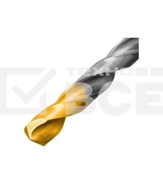 Набор сверл по металлу Denzel 1-10 мм, Р6М5-TiN, Golden Tip, 19 шт 723003