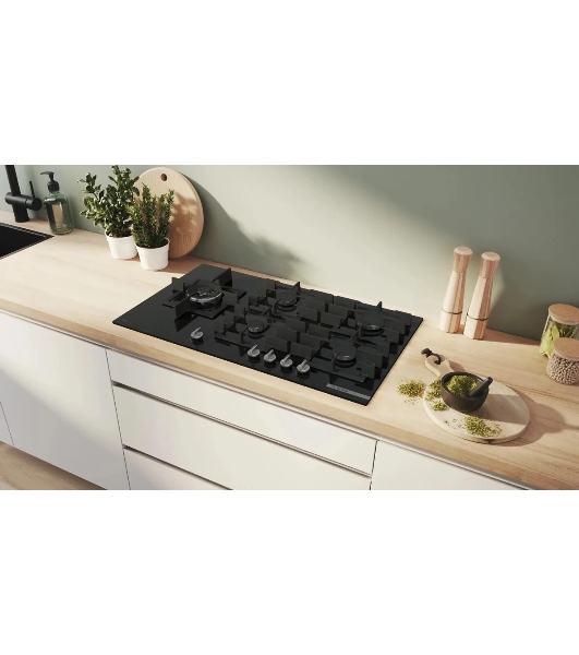 Газовая варочная панель Bosch PPM9A6I40 черный