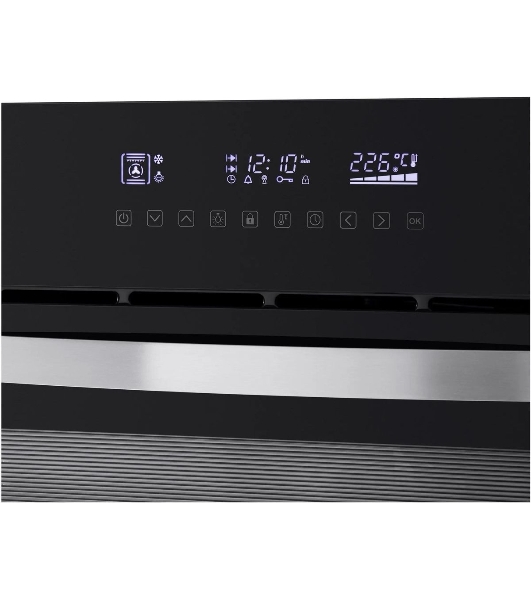 Шкаф духовой электрический Maunfeld EOEH.5811B, встраиваемый, 59л, дверца с 2 стеклами, черный