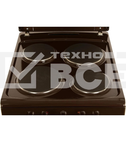 Плита электрическая Hansa FCEB53000 коричневый, конфорок 4 шт, духовка 69 л, 50 см x 85 см x 60 см
