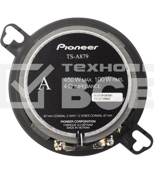 Колонки автомобильные Pioneer TS-A879 (без решетки) 450Вт 85дБ 4Ом 7.6см (3дюйм) (ком.:2кол.) твитер двухполосные