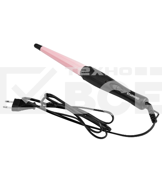 Щипцы для завивки волос Starwind SHS 7035 черный/фиолетовый, 13-19 мм, 200 °C, 1 режим