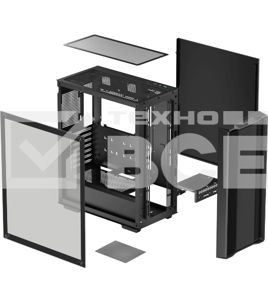 Компьютерный корпус Deepcool CC560 V2 Limited без БП, боковое окно (закаленное стекло), черный, ATX