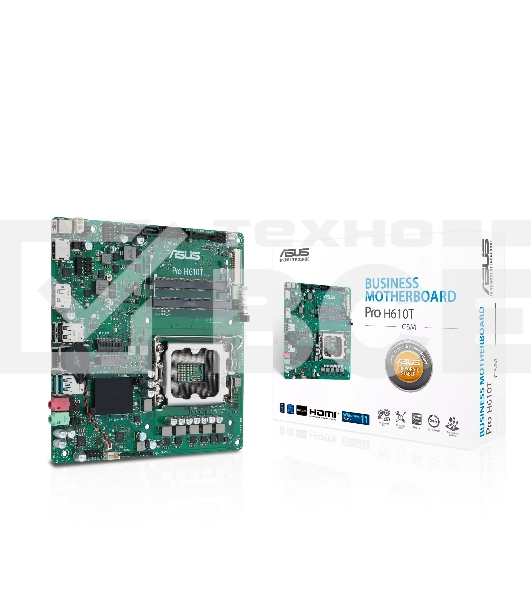 Материнская плата ASUS Pro H610T-CSM, LGA 1700, Intel H610, 2xDDR5, 2xSATA, 1xM.2, 1xPCIe x1, 1xHDMI, 1xDP, 1x 1Gb LAN, 2xUSB-A 2.0, 2xUSB-A 3.2 Gen 2, 2x3.5 мм, 7.1, Thin Mini-ITX