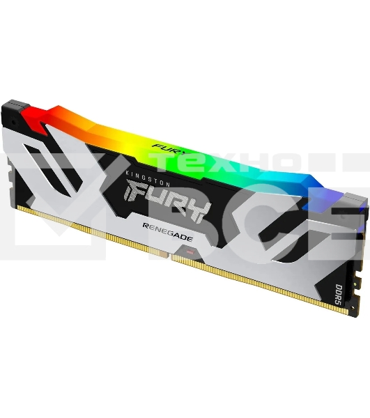 Оперативная память Kingston Fury Renegade, DDR5, 16GB (1x16GB), 8000MHz, CL38, с радиаторами, RGB, серебристый/черный