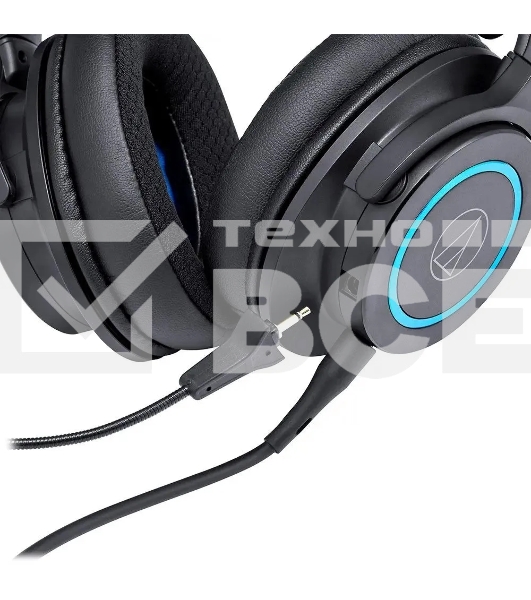 Наушники с микрофоном Audio-Technica ATH-G1 черный/синий 2м мониторные оголовье (80000808)