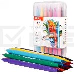 Фломастеры Deli EC151-12 Color Emotion 12цв. пластиковая коробка (12шт.), фото 1