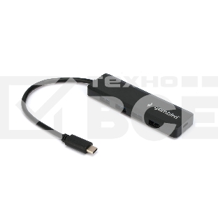 Концентратор USB 3.0 Gembird UHB-C424, 4 порта, кабель Type-C 19см, с доп питанием (Type-C)