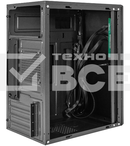 Компьютерный корпус Minitower ExeGate BAA-408-AA500 (mATX, БП AA500 с вент. 8см, 2*USB, HD Audio, черный)