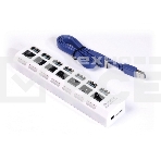 USB-хаб Smartbuy (SBHA-7307-W) USB 3.0 хаб + выкл., 7 портов, белый, фото2