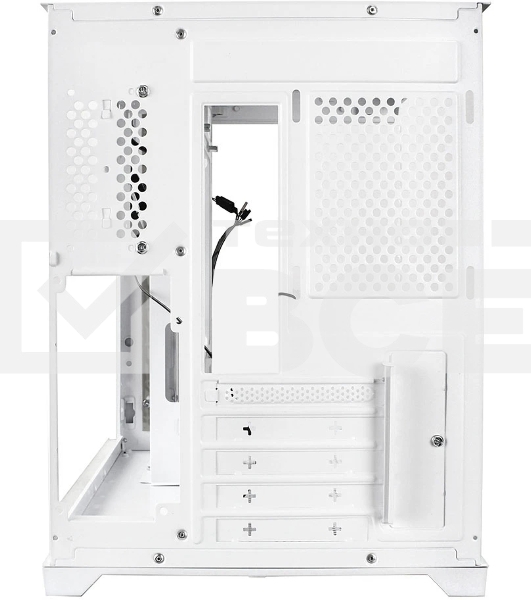 Компьютерный корпус Ginzzu V420 RGb подсветка, закаленное стекло 1*USB 3.0,1*USB 2.0, AU белый mATX