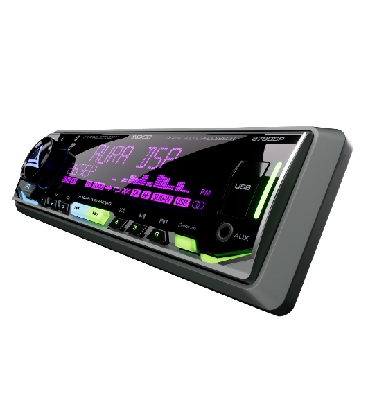 Автомагнитола AURA INDIGO-878DSP, 1 DIN, Bluetooth, USB Type-A, пульт ДУ