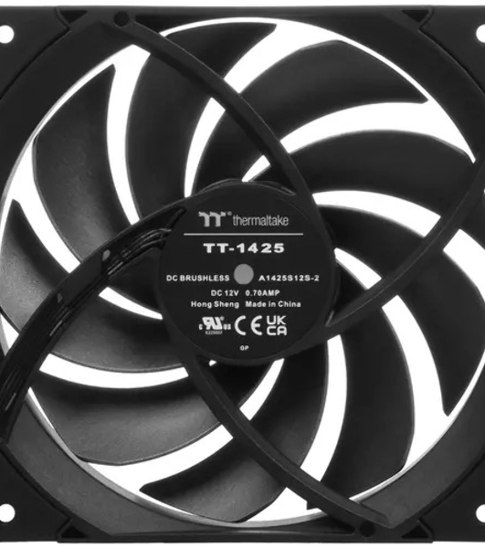 Вентилятор для корпуса Thermaltake TOUGHFAN 14 Pro черный, 140 мм, 2000 об/мин, 31.6 дБ, 4 pin
