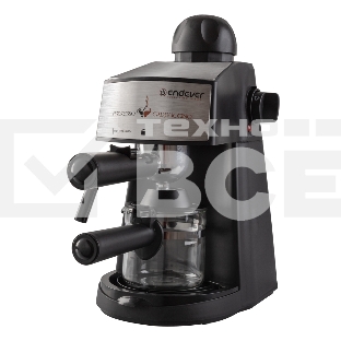 Кофеварка рожковая Endever Costa-1050 черный/стальной, исп. кофе - молотый, 0,2 л, 900 Вт, 5 бар
