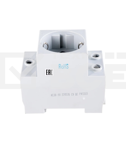 Розетка CHINT AC 30-111 (775001) с заземл. контактом на DIN-рейку (R)