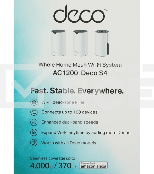 Роутер TP-Link AC1200 whole home WiFi system, 300Mbps at 2.4GHz and 867Mbps at 5GHz, M4R+M3W, 2 Giga Ethernet ports for M4R, support Router and Access Point mode, support IPTV, support IPv6, TP-Link Mesh technology, Auto Path Selection, 802.11k/v/r fast r