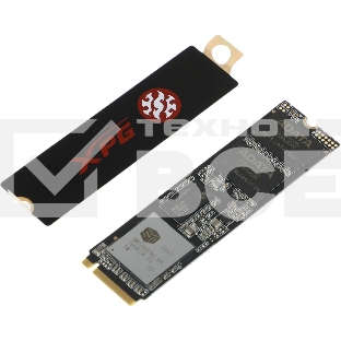 Накопитель SSD XPG SX8200 Pro, 512 Gb, PCIe 3.0 x4, M.2 2280, NVMe, R/W 3350/2350, с радиатором