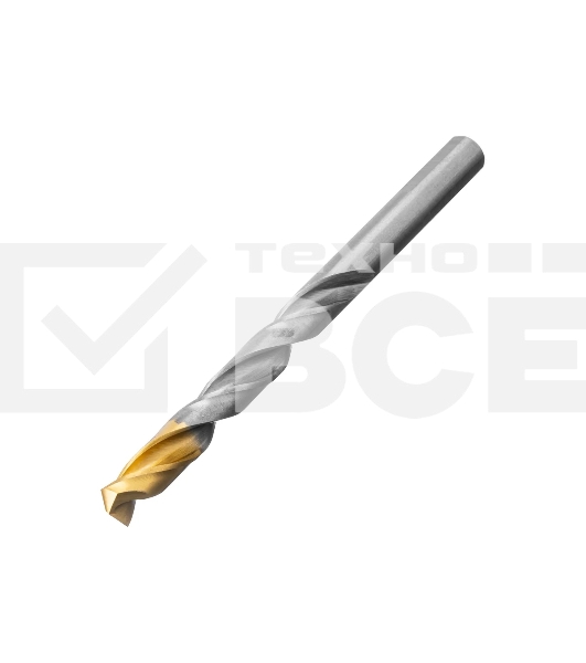 Набор сверл по металлу Denzel 1-10 мм, Р6М5-TiN, Golden Tip, 19 шт 723003