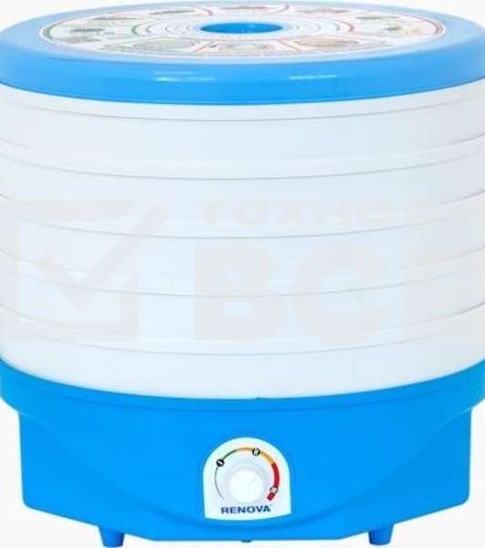Сушилка для овощей и фруктов RENOVA DVN37-500/5 (В) белый/голубой