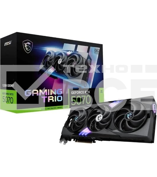 Видеокарта MSI RTX 5070 GAMING TRIO OC 12Gb GDDR7 192bit 3xDP HDMI 3FAN RTL