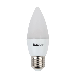 Лампа светодиодная JazzWay PLED-SP C37 7Вт свеча 3000К теплый белый E27 530лм 230В
