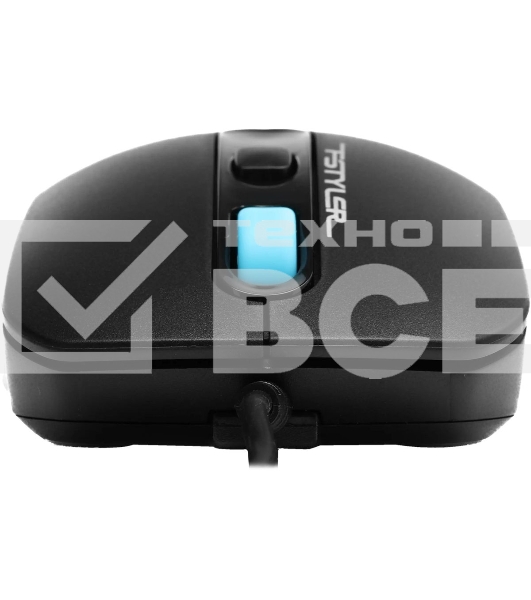 Мышь проводная A4Tech Fstyler FM10 черный/синий, 1600 dpi, USB, кнопки - 4