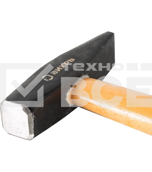 Молоток Вихрь 400 гр, квадратный боек, деревянная ручка