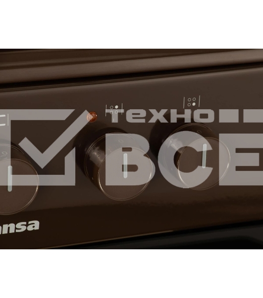 Плита электрическая Hansa FCEB53000 коричневый, конфорок 4 шт, духовка 69 л, 50 см x 85 см x 60 см