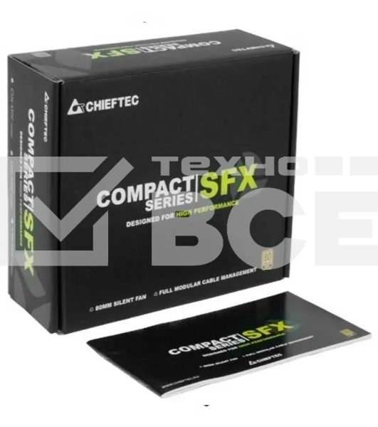 Блок питания Chieftec Compact CSN-550C Retail, 550Вт, 80 PLUS Gold, 80мм, модульный, черный