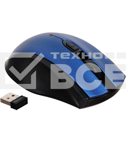 Мышь беспроводная Acer OMR031 черный/синий, 1600 dpi, радиоканал, USB, кнопки - 4