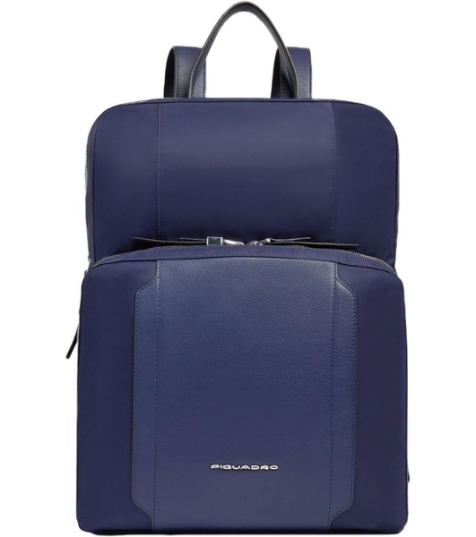 Рюкзак женский Piquadro Lyra CA6216W92T/BLU темно-синий нейлон/натур.кожа