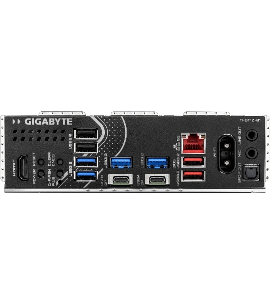 Материнская плата Gigabyte X870E EAGLE X3D WIFI7, AM5, AMD X870E, 4xDDR5, 4xSATA, 4xM.2, 1xPCIe 5.0 x16, 1xPCIe 4.0 x16, 1xPCIe 3.0 x16, 1xHDMI, 1x5Gb LAN, Wi-Fi 7, Bluetooth 5.4, 2xUSB-C 40Gbps (USB4), 1xUSB-C 10Gbps, 4xUSB-A 10Gbps, 4xUSB-A 5Gbps, 3x3.5 мм + S/PDIF оптический, 7.1, чёрный, с подсветкой, ATX