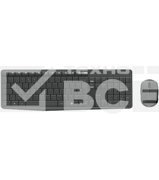 Комплект беспроводной клавиатура+мышь Logitech  MK235 Серый  (920-007949) РФ