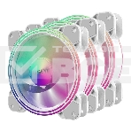 Вентилятор для корпуса Alseye Halo 4.0-W kit (3шт.) белый, 120 мм, 1300 об/мин, 24.8 дБ, 4 pin, фото 1