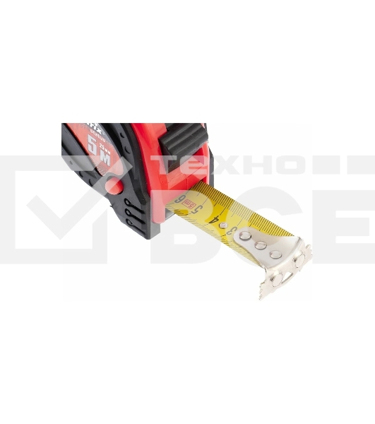 Рулетка MATRIX 31005  status magnet 3 fixations 5мх25мм обрезиненный корпус зацеп с магнитом
