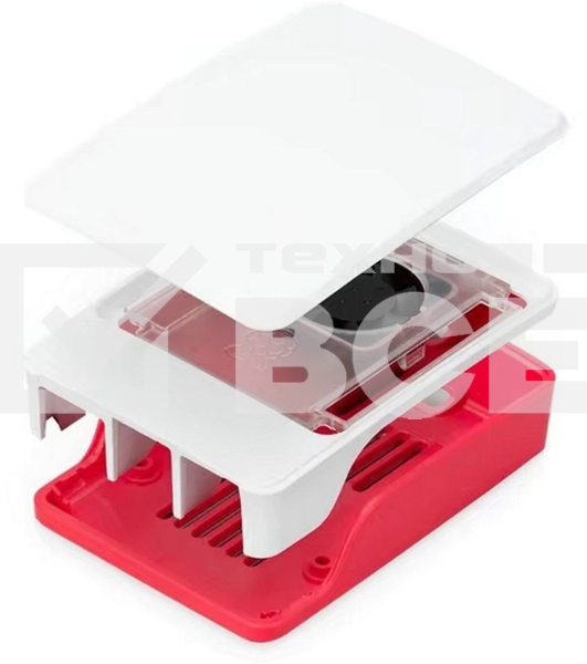 Пластиковый корпус RA795 для Raspberry Pi 5 c активным вентилятором