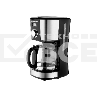 Кофеварка капельная BRAYER BR1122 черный, исп. кофе - молотый, 1.5 л, 900 Вт