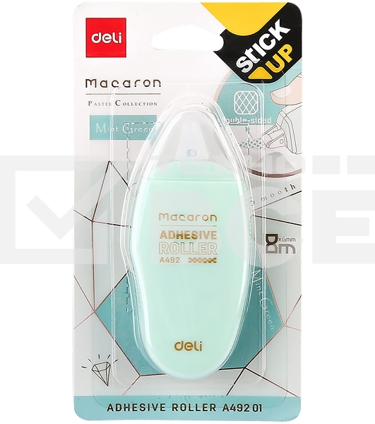 Клеющий роллер Deli EA49201 прозрачный блистер 6мм x 8м Macaron