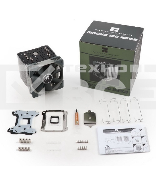Кулер для процессора Thermalright Macho 120 Rev.B,  высота 150 мм, 600-1800 об/мин, 19-25 дБА, PWM (001717)