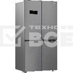 Холодильник Hotpoint HFP4 625I X нержавеющая сталь, трёхкамерный, 376/165л, морозилка снизу, No Frost, Side by Side, фото2